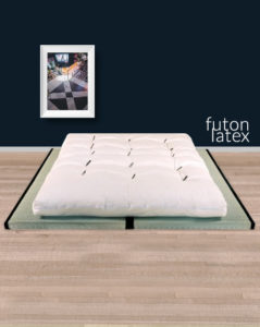 ensemble futon coton latex et 2 tatamis